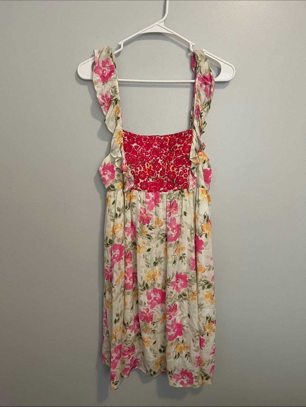 Savanna Jane Pink and Yellow Floral Ruffled Sundress